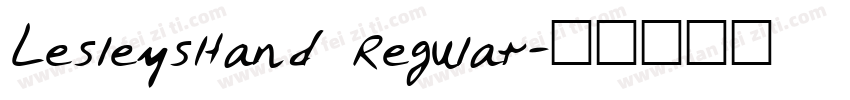 LesleysHand Regular字体转换